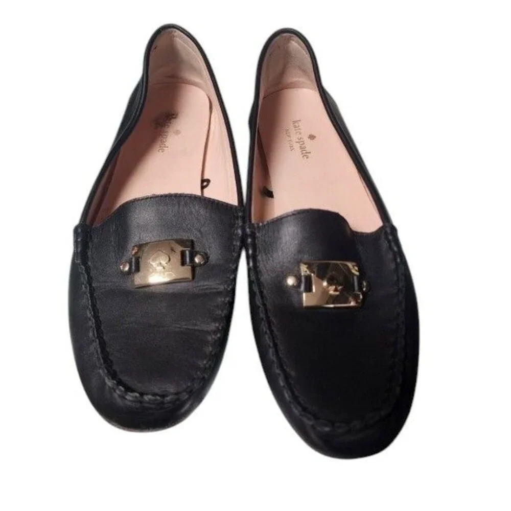 Kate Spade New York Carmen Loafers Size 10B Driving Shoes Designer Black